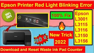 ✅How To Fix Epson Printer Two Red Light Blinking Error(Solved) Printers ink pad end of service life