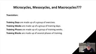 Translating Microcycles, Mesocycles, Macrocycles