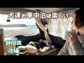 50代看護師と犬1匹が無理なくのんびり愉しむ静岡市 車中泊の旅:後編 /用宗緑地/道の駅宇津ノ谷峠/明治のトンネル/丁子屋/静岡浅間神社/茶町KINZABURO