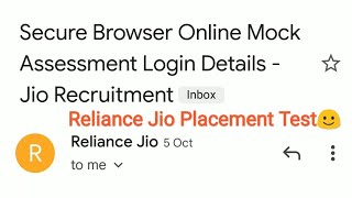 My Reliance Jio assessment test mail | Placement Paper screenshot 2