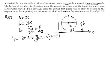 Ferris wheel modeling by sine function