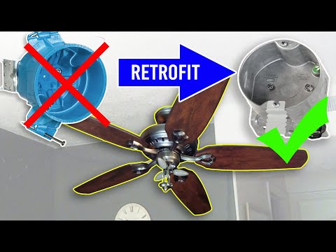 Install A Ceiling Fan Retrofit Junction Box Support A Heavy