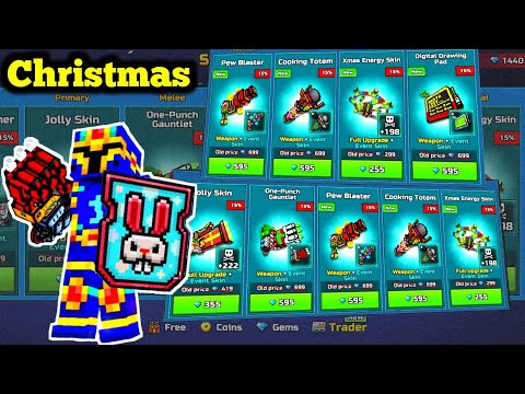 Christmas Traders Van Damage & Stats | OP Weapons? - Pixel Gun 3D