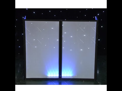 Light Projector Display Scrim Dj Booth Foldable Cover Screen Portable Event 4 Panels Dj Facade