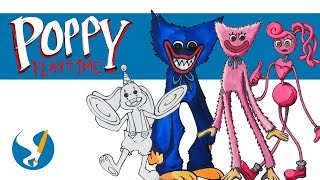 COMO DIBUJAR  Poppy Playtime RECOPLIACION 😱  Kissy Missy, Bunzo Bunny, Mommy Long Legs &amp; Huggy Wuggy
