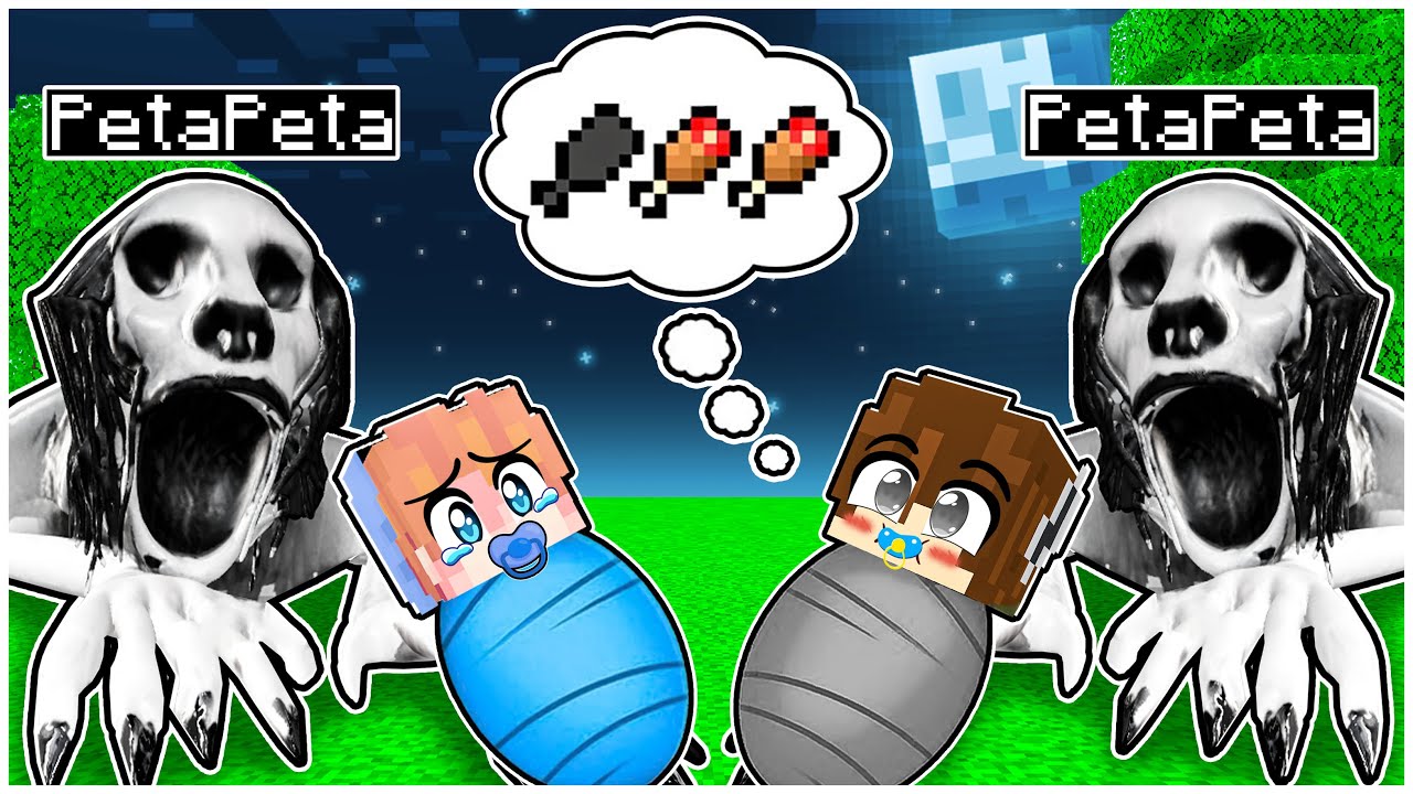 Франц и Джоджо усыновлены ужасающим призраком Петапета в Майнкрафте❗❗
