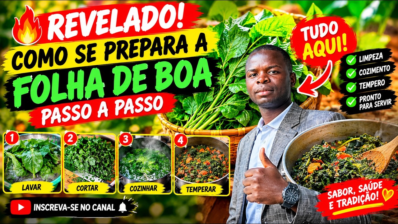 COMO PREPARAMOS ESSAS FOLHAS EM MOÇAMBIQUE\! RECEITA SIMPLES DA NOSSA HORTA 🥬❤️