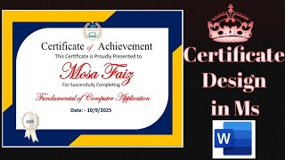 Información Create Custom Certificates in MS Word | Quick & Easy Guide@EditingwithNadia  Noticias