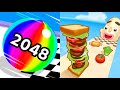 Ball Run 2048 vs Sandwich Runner All Levels Gameplay Android, iOS