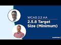 Web Accessibility Guideline 2.5.8: Target Size (Minimum) (Level AA)