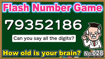 【No.028】Flash Number Games🧠 BRAIN TRAINING 💪 | Less than 20% correct in the 60s!?【9 Questions】