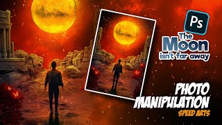 The moon is not far away | Photo Manipulation | Adobe Photoshop Tutorial | Speed Art screenshot 5