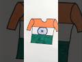 simple t-shirt 👕 draw and colouring Indian flag drawing #shorts #drawing #yt shorts #trending #art