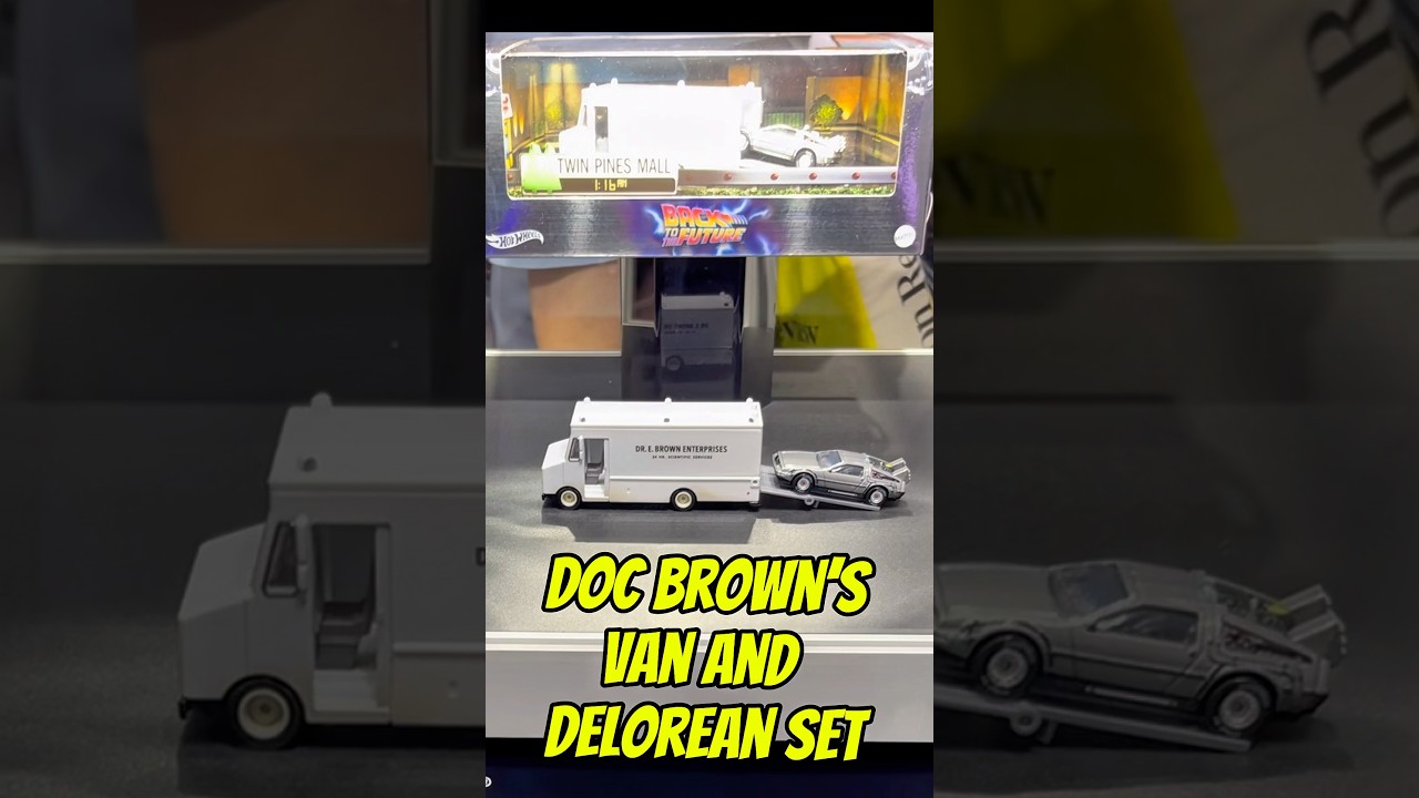 SDCC Exclusive Doc Brown Van and DeLorean Unboxing Review | Mattel Creations