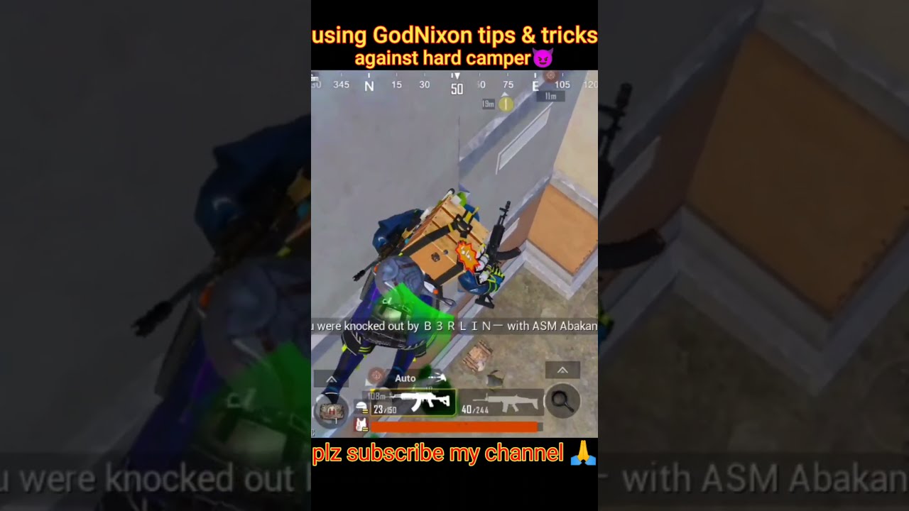 ⚡⚡Using GodNixon tips & tricks against hard campers 🔥||BGMI shorts ||