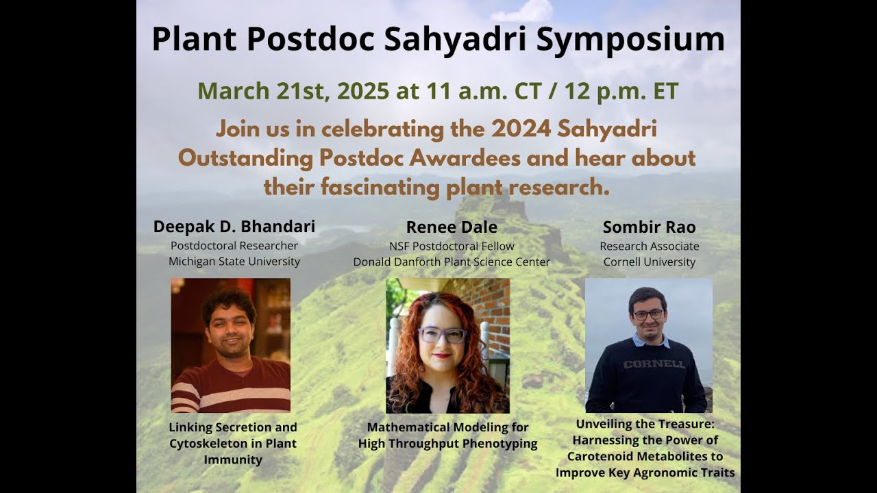 2025 Sahyadri Outstanding Plant Postdoc Award