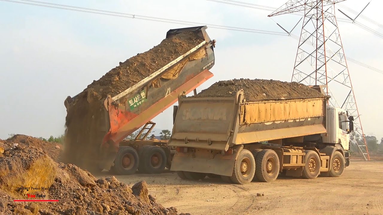 Incredible Hyundai Dump Truck Not Out Unloading Soils
