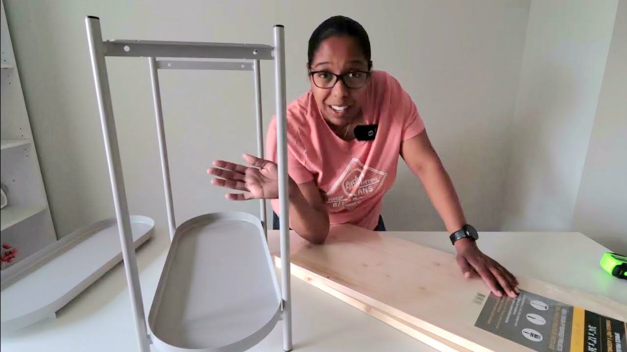 * IKEA HACK * turning the olivblad plant stand into a wood accent side table