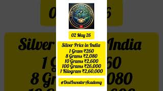 Today's Silver Price in India #investing #silverprice #silver #wealthcreation