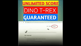 How to score unlimited in DINO T-REX / Offline Chrome Game in a very easiest and fast way on PC screenshot 2