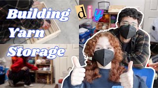 Building DIY Yarn Storage With My Boyfriend! || Vlog