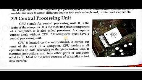 What is CPU? full Explanation | Parts of CPU:-- CU & ALU