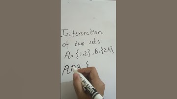 Intersection of two sets | Just in 10 seconds trick | #math #mathstricks #maths