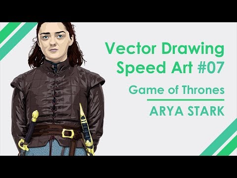 game-of-thrones---arya-stark---vector-drawing-speed-art-#07-|emve_design|