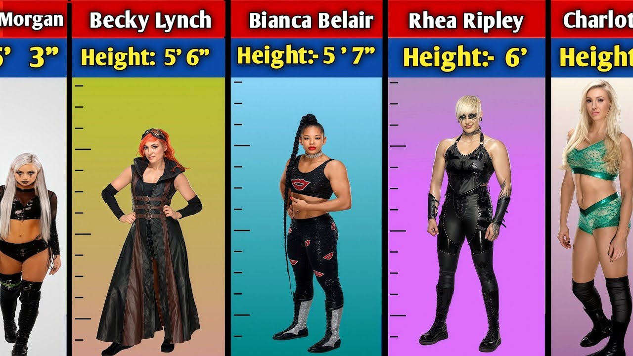 WWE  Female Superstar Height Comparison in 2025 | From Shortest to Tallest