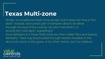 Texas Multi Zone - Value Controls Glossary of HVAC terms