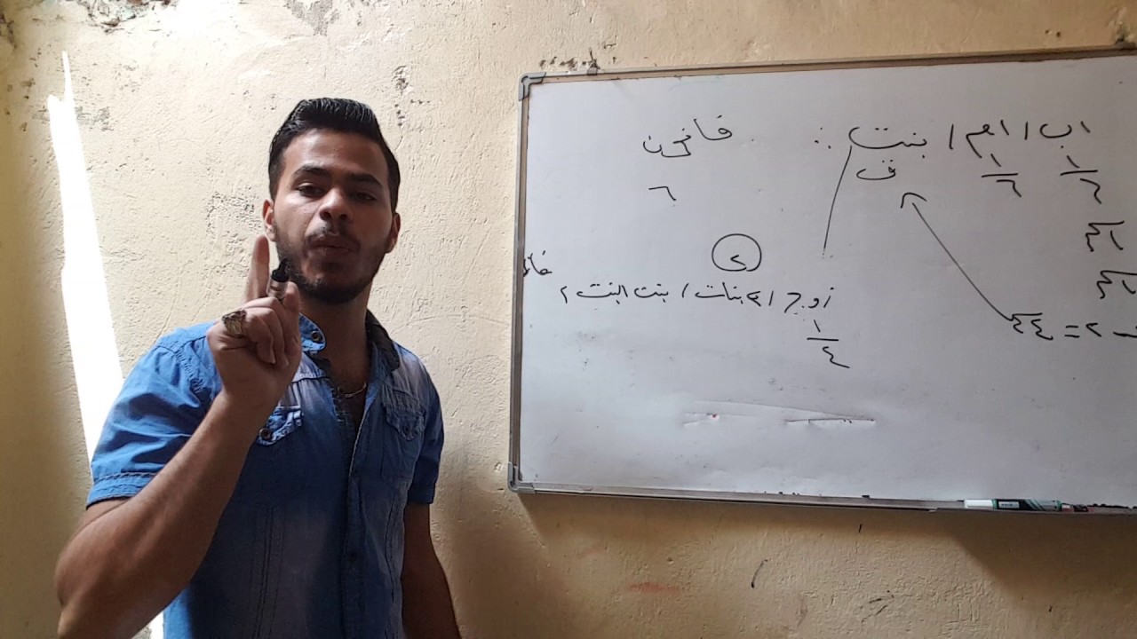 سيف التميمي شرح القسام الشرعي المذهب الحنفي والقانون ح 5حالات ميراث الاب ولام والبنت