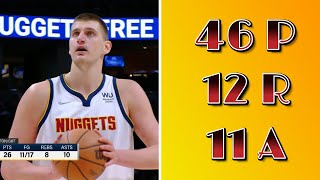 Iconic Nikola Jokić games, 46 points triple double vs the New Orleans Pelicans, 06.03.2022