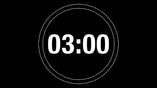 3 Minute Timer - 180 Second Timer with progress ring (4K)