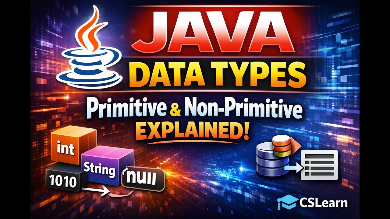 Java Data Types: Primitive & Non-Primitive Explained | CSLearn - YouTube
