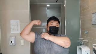flex in bathroom