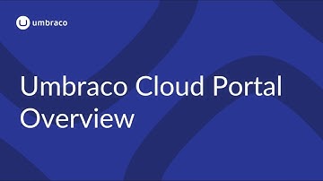 The Umbraco Cloud Portal Tour