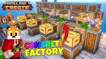 Fully Automatic CONCRETE FARM in Minecraft Create Mod
