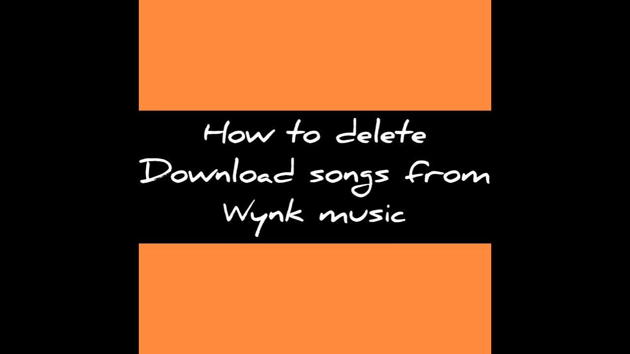 How to delete download songs from wynk music in a simple way YouTube