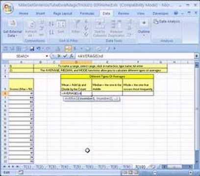Excel Magic Trick # 10: 3 types of Averages!