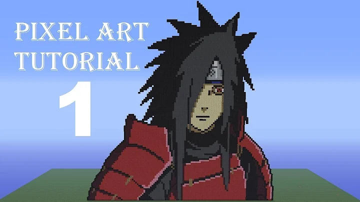 Minecraft Pixel Art Tutorial Episode 1 - Madara Uchiha