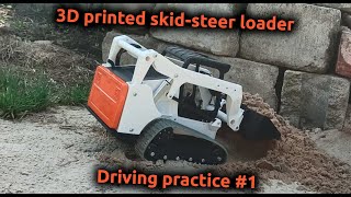 [AN3DRC] 3D Printed skid steer Driving practice #1 Links to STL in the description