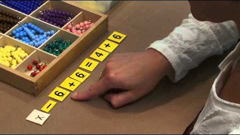 Solving for an Unknown - Subtraction Montessori Elementary Math Demonstration)