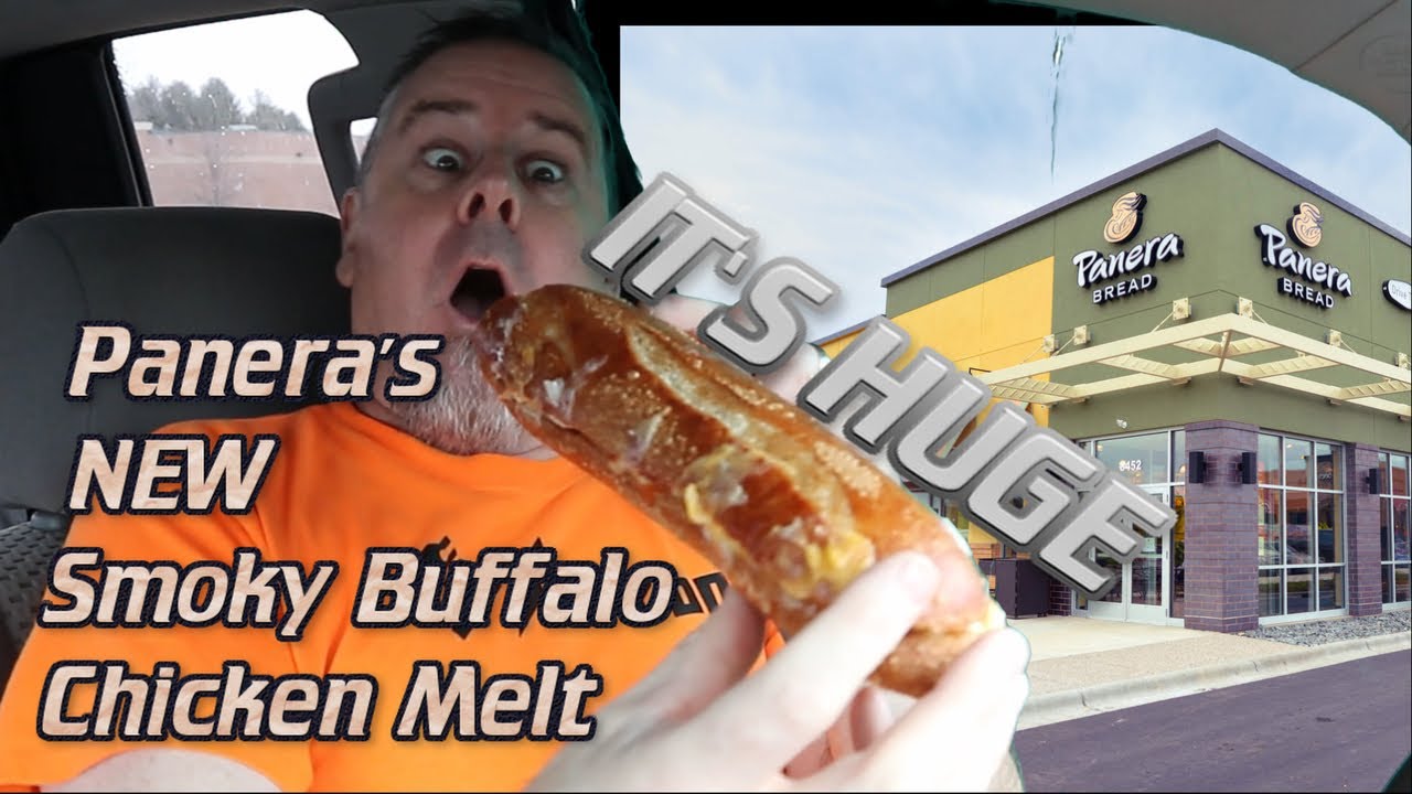 Panera’s NEW signature Smoky Buffalo Chicken Melt baguette Review YouTube