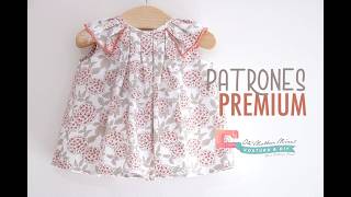 Blusa de tablas para niñas  (talla 3 meses a 5 años)