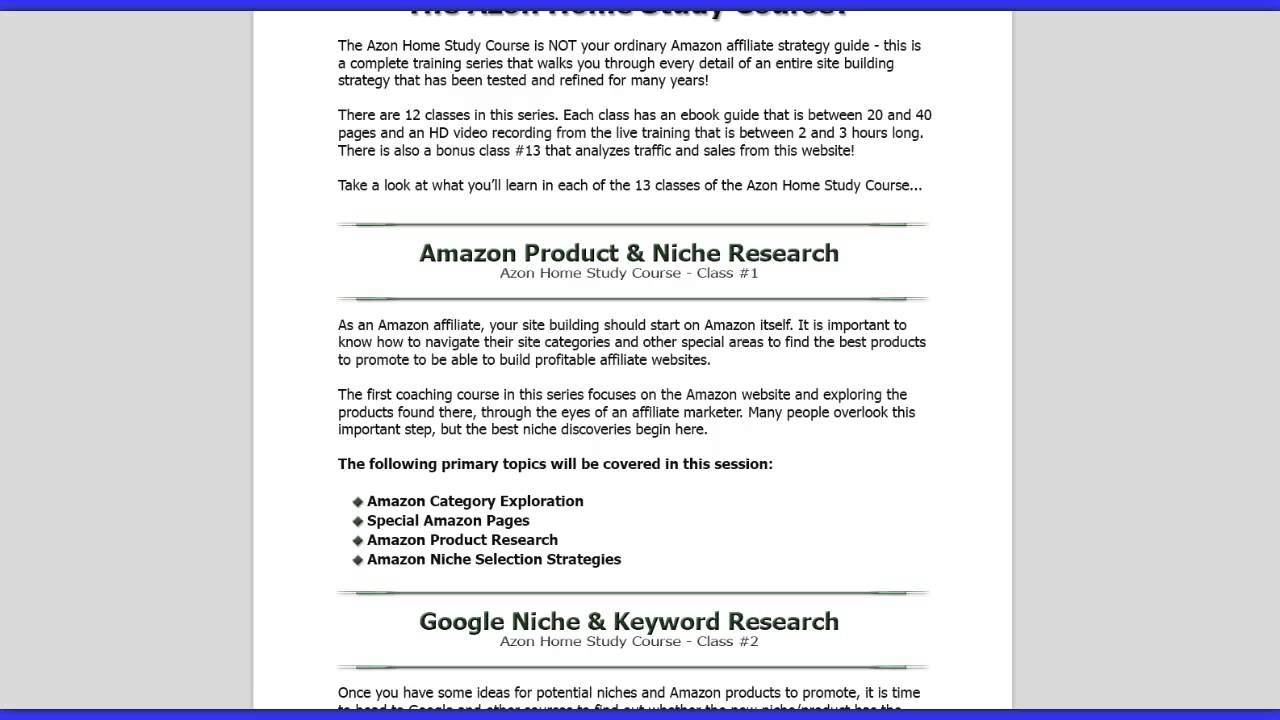 Azon Home Study Course 2 Review & Bonuses