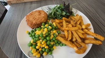 "Easy Air Fryer Recipe: Cajun Fries and Smoked Haddock Fishcakes for a Delicious Dinner"