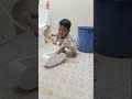 Membersihkan Paludarium klomang bersama aku dan abang ku