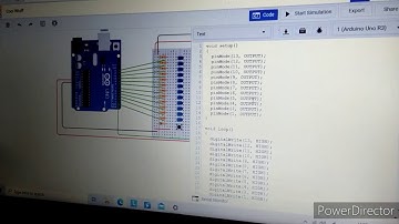 Multiple blink with 12 leds using push button switch