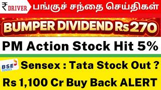 ₹270 Dividend | Melody Stock Mystery 🤯 | Sensex Change Tata Exit ? | Ola Loss | Rupee Driver