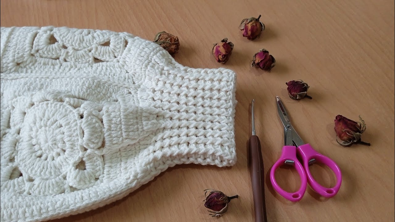 Söğüt Motifi Hırka Balon Kol Lastik Yapımı 🌸 @İĞNEVEÖRGÜ